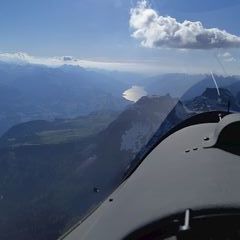 Flugwegposition um 16:02:04: Aufgenommen in der Nähe von Werdenberg, Schweiz in 2399 Meter